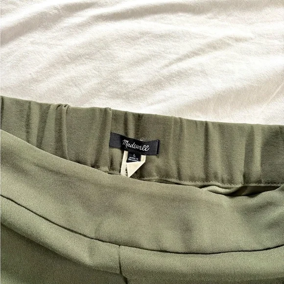 Madewell Huston Pull On Crop Pants size L in Kale - Picture 6 of 7
